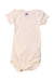 A White Short Sleeve Bodysuits from Petit Bateau in size 0-3M for girl. (Front View)
