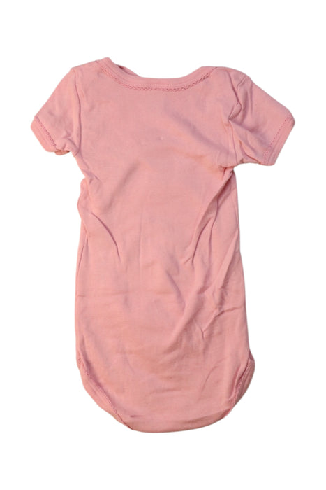 A Pink Short Sleeve Bodysuits from Petit Bateau in size 12-18M for girl. (Back View)