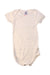 A Ivory Short Sleeve Bodysuits from Petit Bateau in size 12-18M for girl. (Front View)