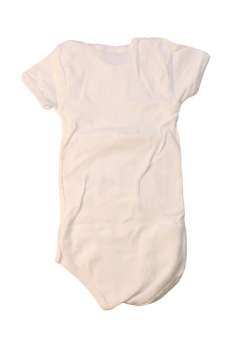 A Ivory Short Sleeve Bodysuits from Petit Bateau in size 12-18M for girl. (Back View)