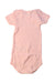 A Peach Short Sleeve Bodysuits from Petit Bateau in size 12-18M for girl. (Back View)