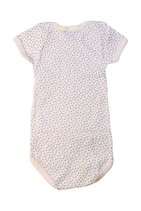 A White Short Sleeve Bodysuits from Petit Bateau in size 12-18M for girl. (Back View)