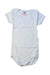 A Blue Short Sleeve Bodysuits from Petit Bateau in size 12-18M for girl. (Front View)