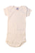 A White Short Sleeve Bodysuits from Petit Bateau in size 6-12M for girl. (Front View)