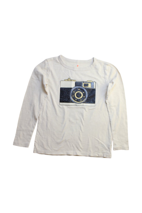 A White Long Sleeve T Shirts from Crewcuts in size 7Y for girl. (Front View)