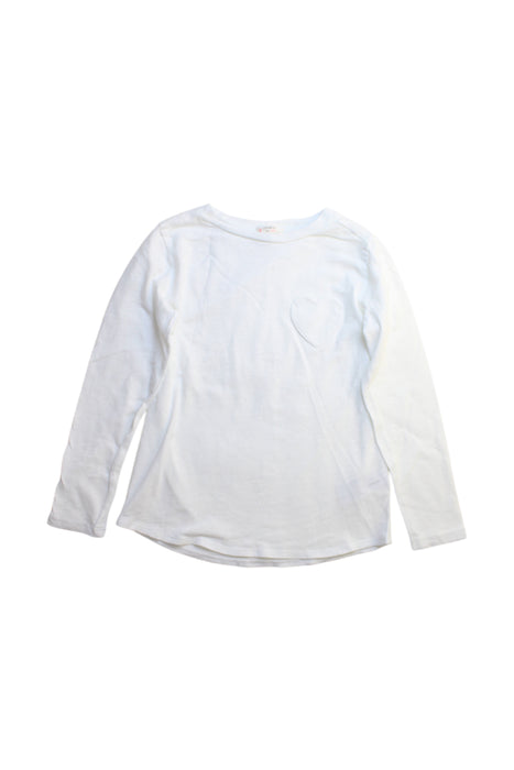 A White Long Sleeve T Shirts from Crewcuts in size 7Y for girl. (Front View)