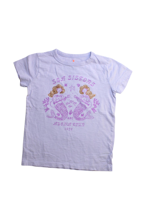 A Purple Short Sleeve Tops from Crewcuts in size 7Y for girl. (Front View)