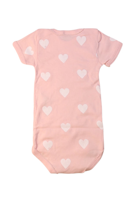 A Pink Short Sleeve Bodysuits from Petit Bateau in size 12-18M for girl. (Back View)