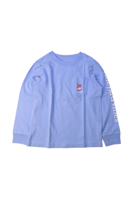 A Blue Long Sleeve T Shirts from Vineyard Vines in size 2T for girl. (Front View)