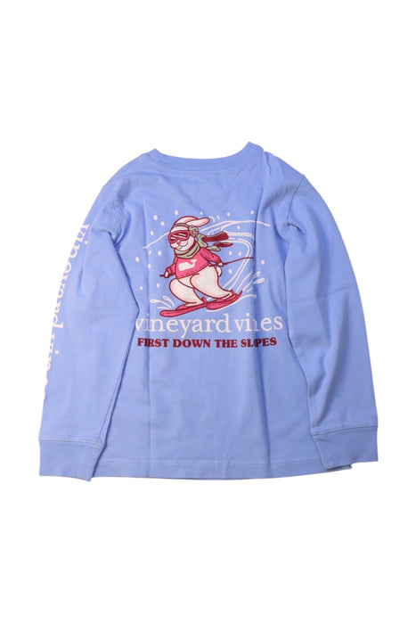A Blue Long Sleeve T Shirts from Vineyard Vines in size 2T for girl. (Back View)