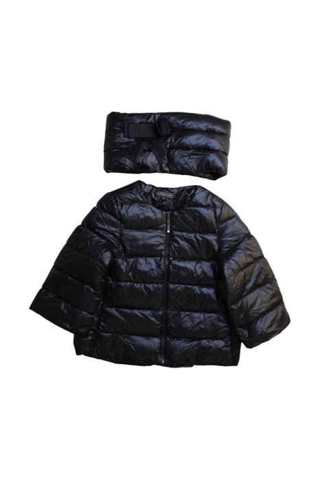A Black Puffer/Quilted Coats & Outerwear from Nicholas & Bears in size 6T for girl. (Front View)