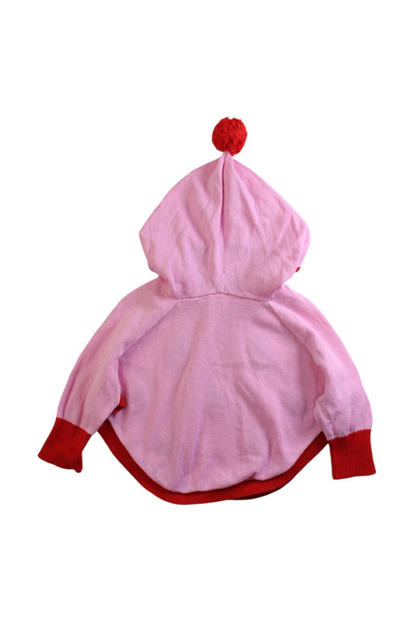 A Pink Hooded Sweatshirts from Seed in size 5T for girl. (Back View)
