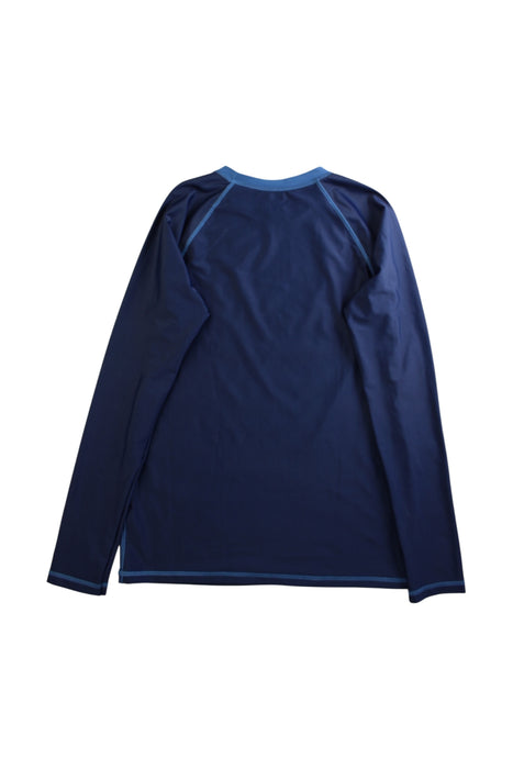 A Navy Rash Guards from Crewcuts in size 12Y for boy. (Back View)