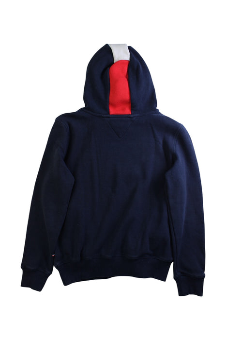 A Navy Hooded Sweatshirts from Tommy Hilfiger in size 10Y for boy. (Back View)