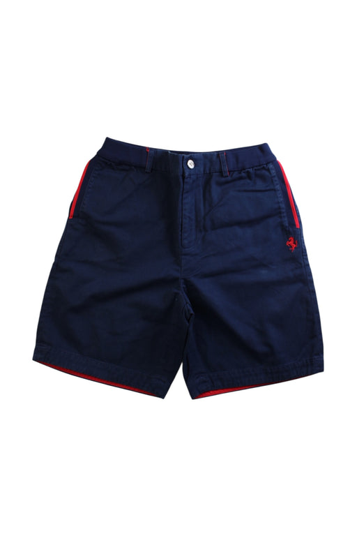 A Navy Shorts from Ferrari in size 10Y for boy. (Front View)