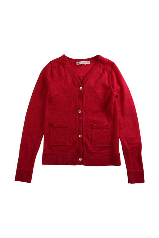 A Red Cardigans from Bonpoint in size 6T for girl. (Front View)