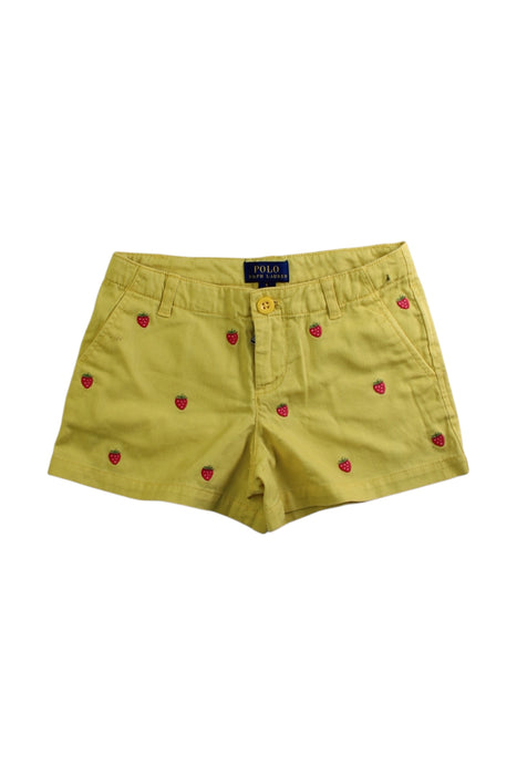 A Yellow Shorts from Polo Ralph Lauren in size 6T for girl. (Front View)