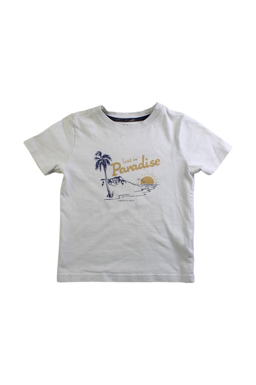 A White Short Sleeve T Shirts from Janie & Jack in size 3T for boy. (Front View)