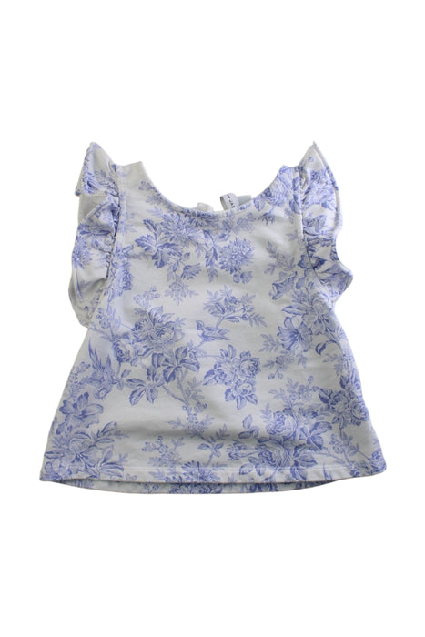A Blue Sleeveless Tops from Janie & Jack in size 6T for girl. (Front View)