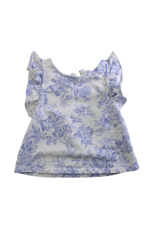 A Blue Sleeveless Tops from Janie & Jack in size 6T for girl. (Front View)