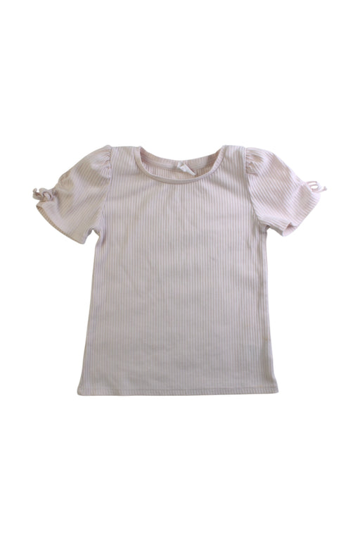 A Ivory Short Sleeve Tops from Seed in size 6T for girl. (Front View)