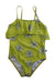 A Green Swimsuits from CARLIJNQ in size 6T for girl. (Front View)