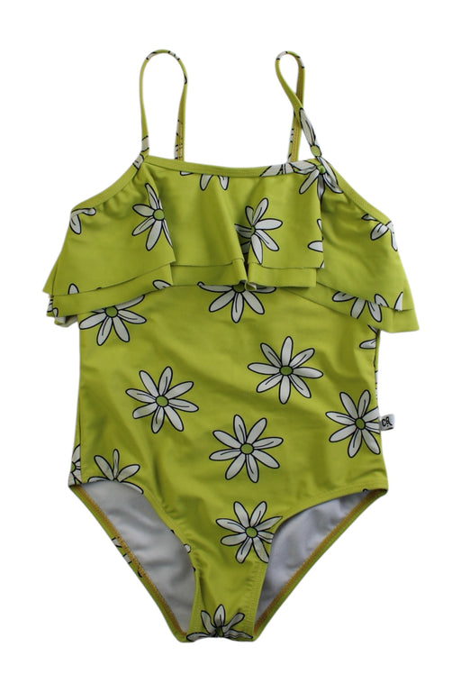 A Green Swimsuits from CARLIJNQ in size 6T for girl. (Front View)