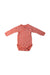 A Pink Long Sleeve Bodysuits from Petit Bateau in size 0-3M for girl. (Front View)