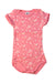 A Pink Short Sleeve Bodysuits from Petit Bateau in size 6-12M for girl. (Front View)