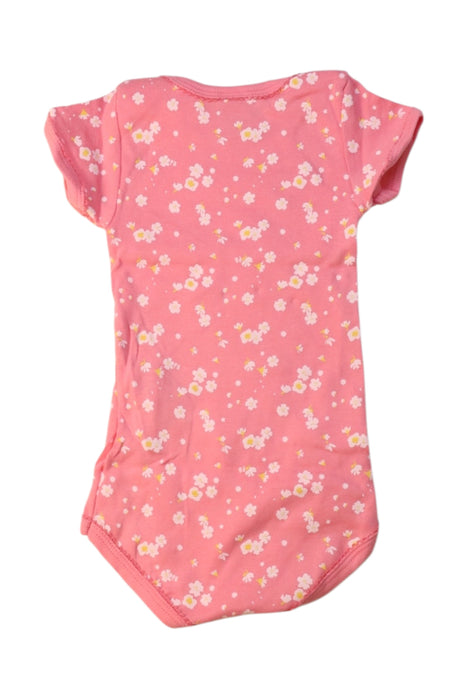 A Pink Short Sleeve Bodysuits from Petit Bateau in size 6-12M for girl. (Back View)