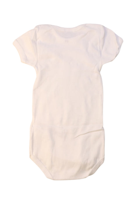 A White Short Sleeve Bodysuits from Petit Bateau in size 6-12M for girl. (Back View)