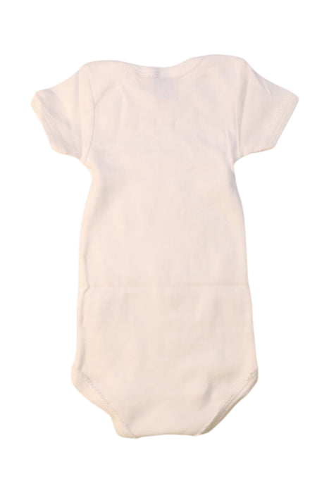 A White Short Sleeve Bodysuits from Petit Bateau in size 6-12M for girl. (Back View)