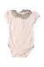 A White Short Sleeve Bodysuits from Lily Rose in size 12-18M for girl. (Front View)