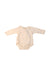 A Ivory Long Sleeve Bodysuits from Nature Baby in size Newborn for girl. (Front View)