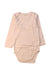A Peach Long Sleeve Bodysuits from Nature Baby in size 6-12M for girl. (Front View)