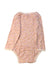A Pink Long Sleeve Bodysuits from Nature Baby in size 6-12M for girl. (Back View)