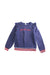 A Navy Crewneck Sweatshirts from Janie & Jack in size 6T for girl. (Front View)