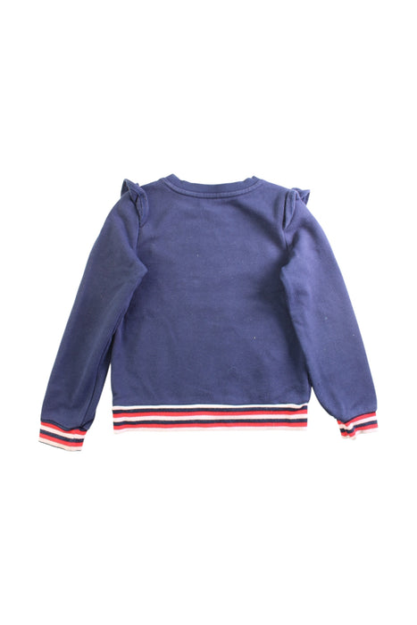 A Navy Crewneck Sweatshirts from Janie & Jack in size 6T for girl. (Back View)