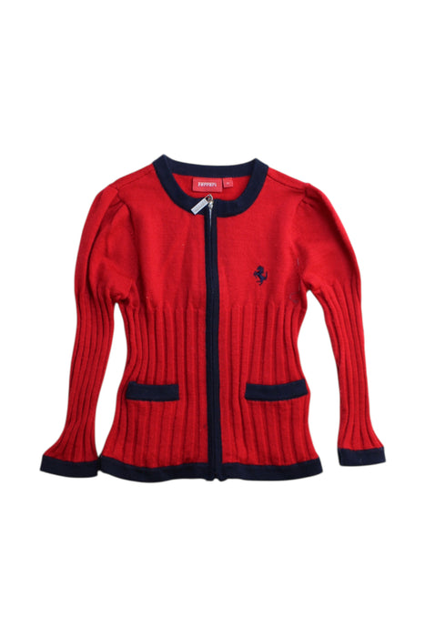 A Red Cardigans from Ferrari in size 3T for girl. (Front View)