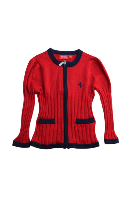A Red Cardigans from Ferrari in size 3T for girl. (Front View)