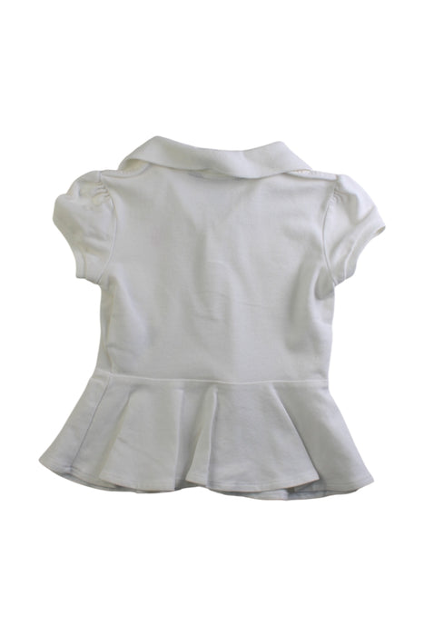 A White Short Sleeve Polos from Polo Ralph Lauren in size 4T for girl. (Back View)