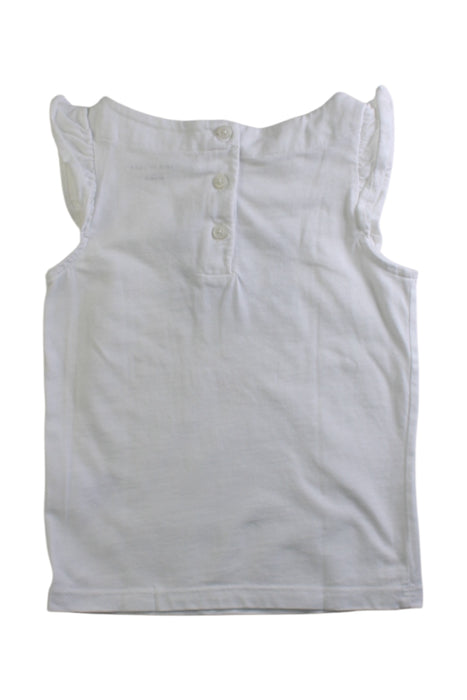 A White Sleeveless Tops from Janie & Jack in size 4T for girl. (Back View)