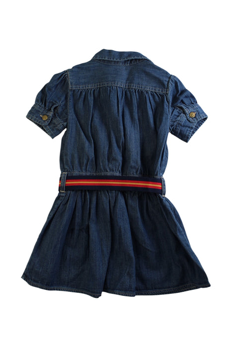 A Blue Short Sleeve Dresses from Polo Ralph Lauren in size 3T for girl. (Back View)