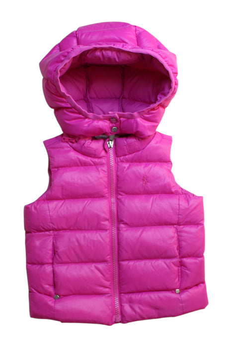 Pink Ralph Lauren Quilted Hooded Vest 12-18M — Retykle