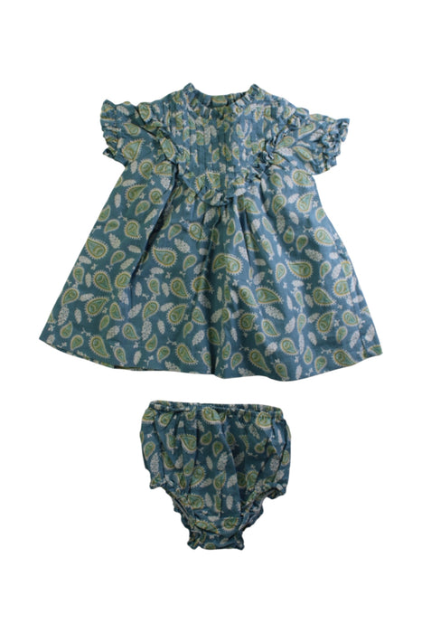 A Blue Dress Sets from Gocco in size 6-12M for girl. (Front View)