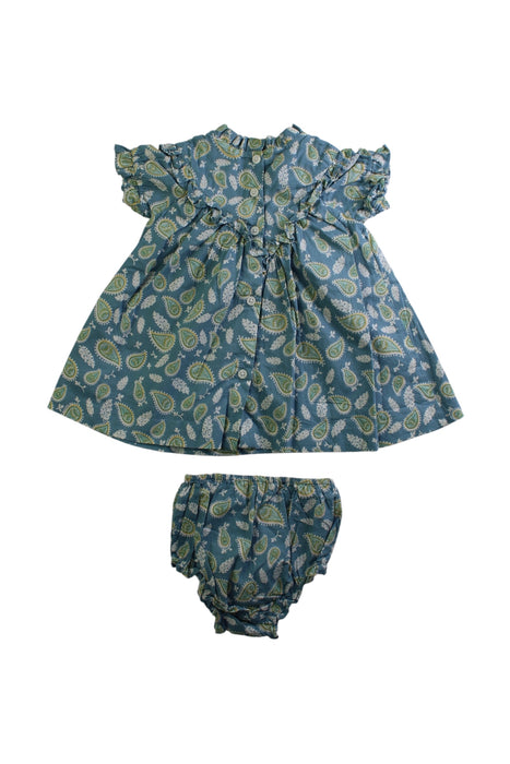 A Blue Dress Sets from Gocco in size 6-12M for girl. (Back View)