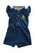 A Blue Short Sleeve Rompers from Gocco in size 6-12M for girl. (Front View)