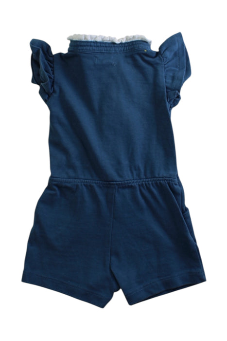 A Blue Short Sleeve Rompers from Gocco in size 6-12M for girl. (Back View)