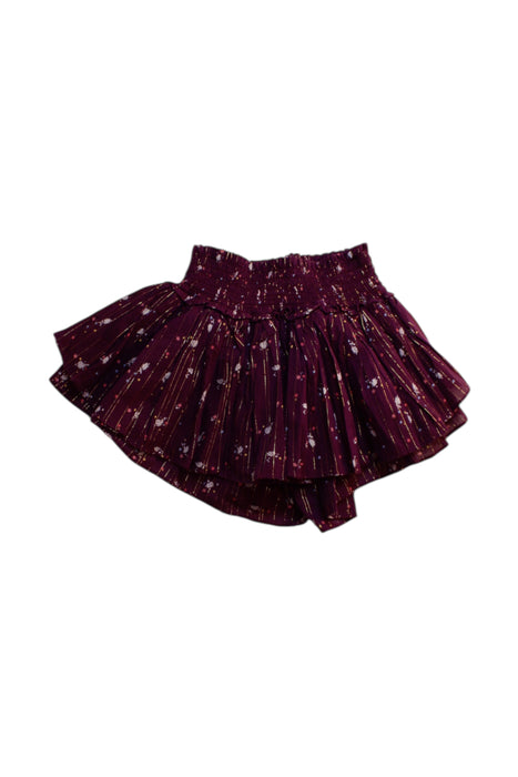 A Burgundy Short Skirts from Velveteen in size 4T for girl. (Back View)