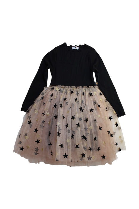 A Black Long Sleeve Dresses from Petite Hailey in size 6T for girl. (Front View)